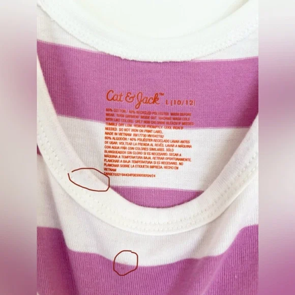 (NWT) Cat & Jack Mauve and White Striped Knit Maxi Dress | Girls Large (10/12) - Picture 5 of 5